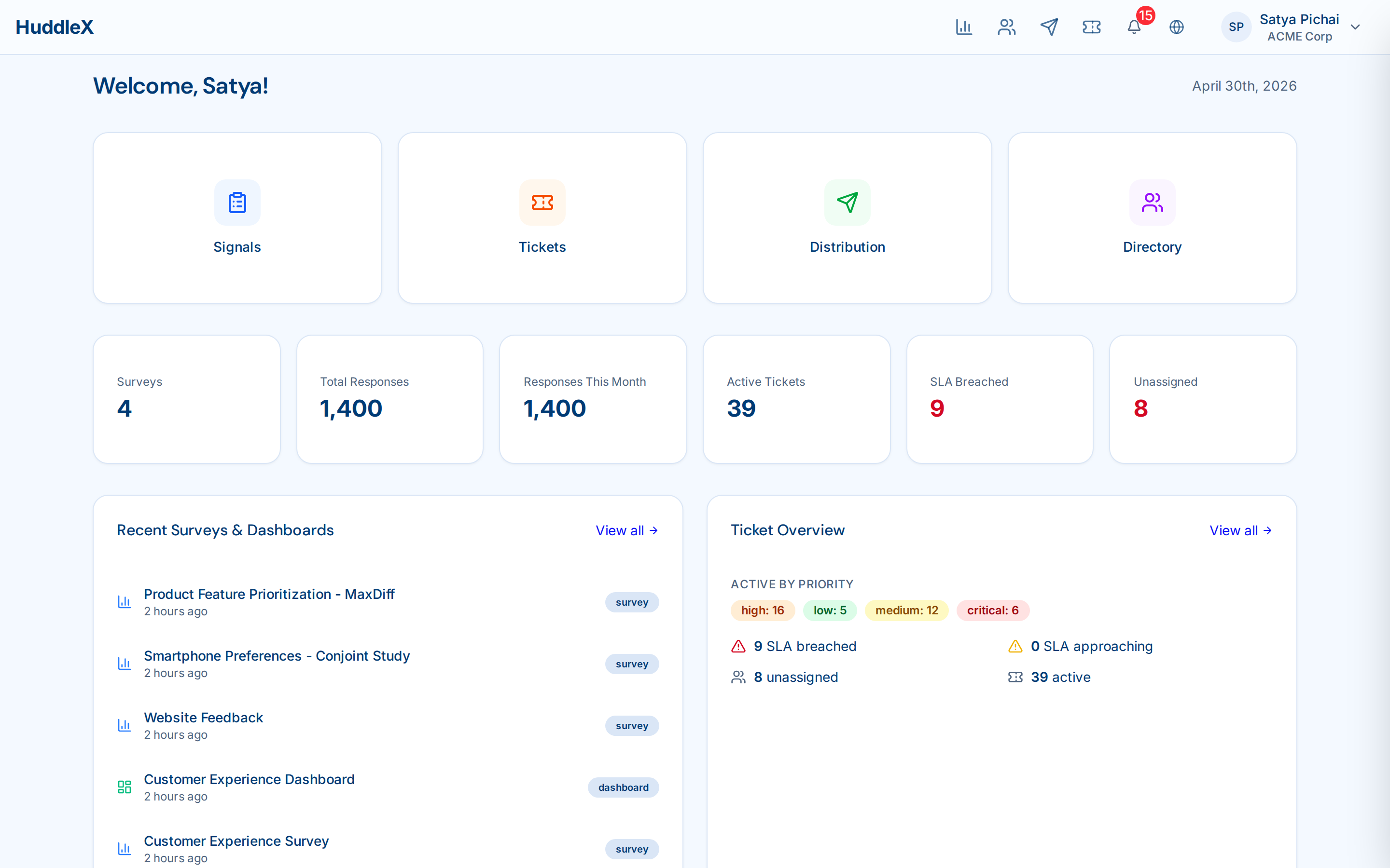 Project organization with folders and tags — Project home