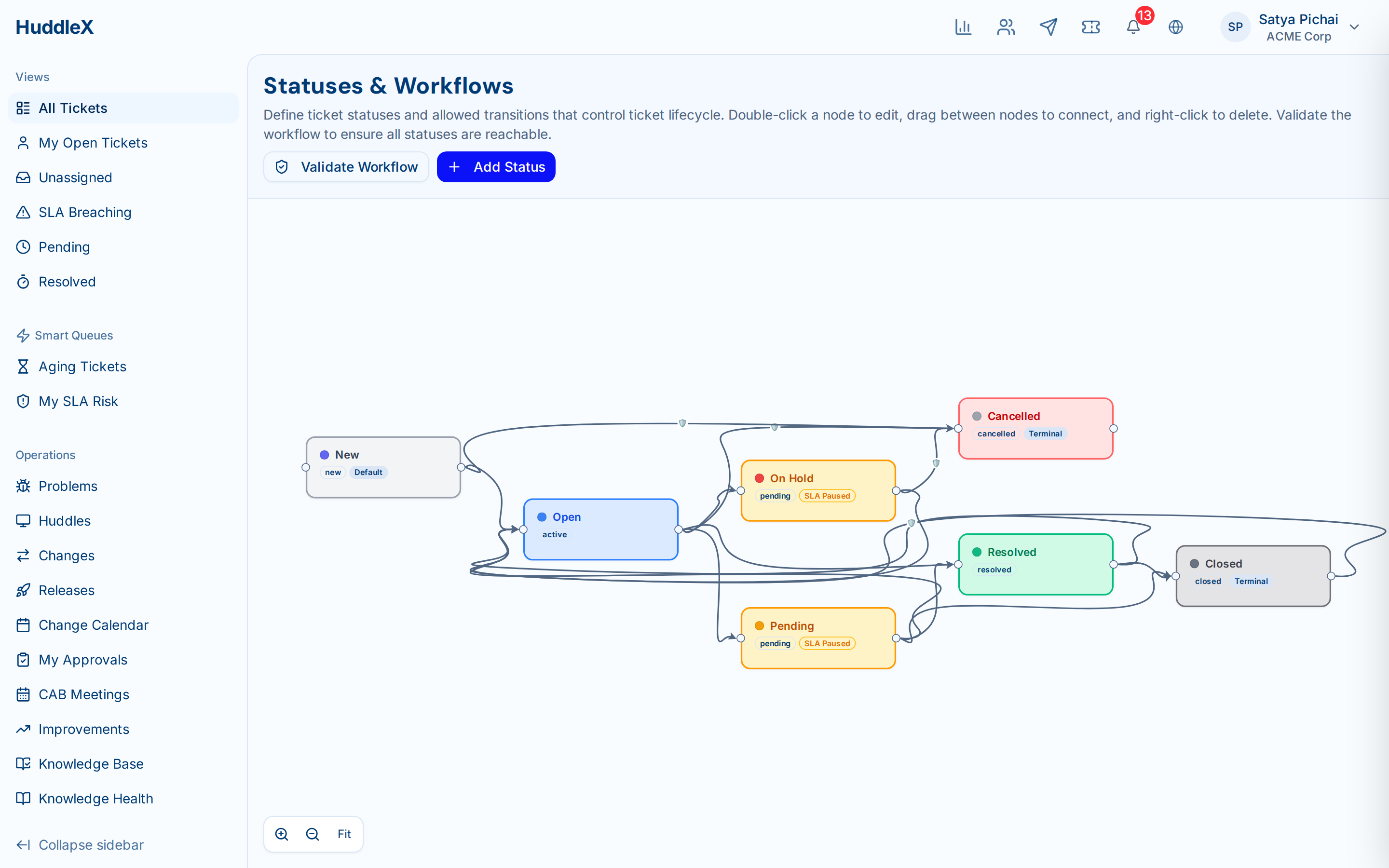 Automation rules and escalation chain builder — Workflow automation